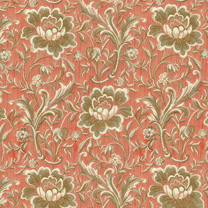 DYLAN CORAL Upholstery and Drapery Floral Design