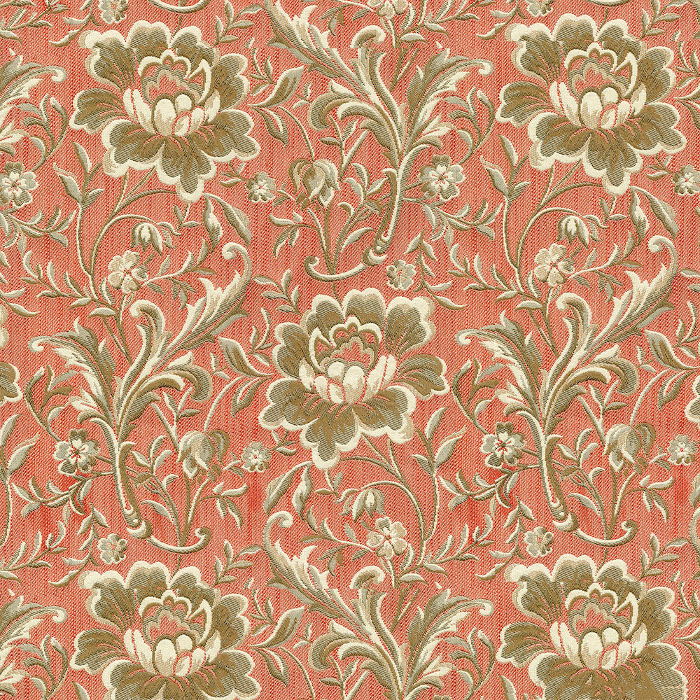 DYLAN CORAL Upholstery and Drapery Floral Design