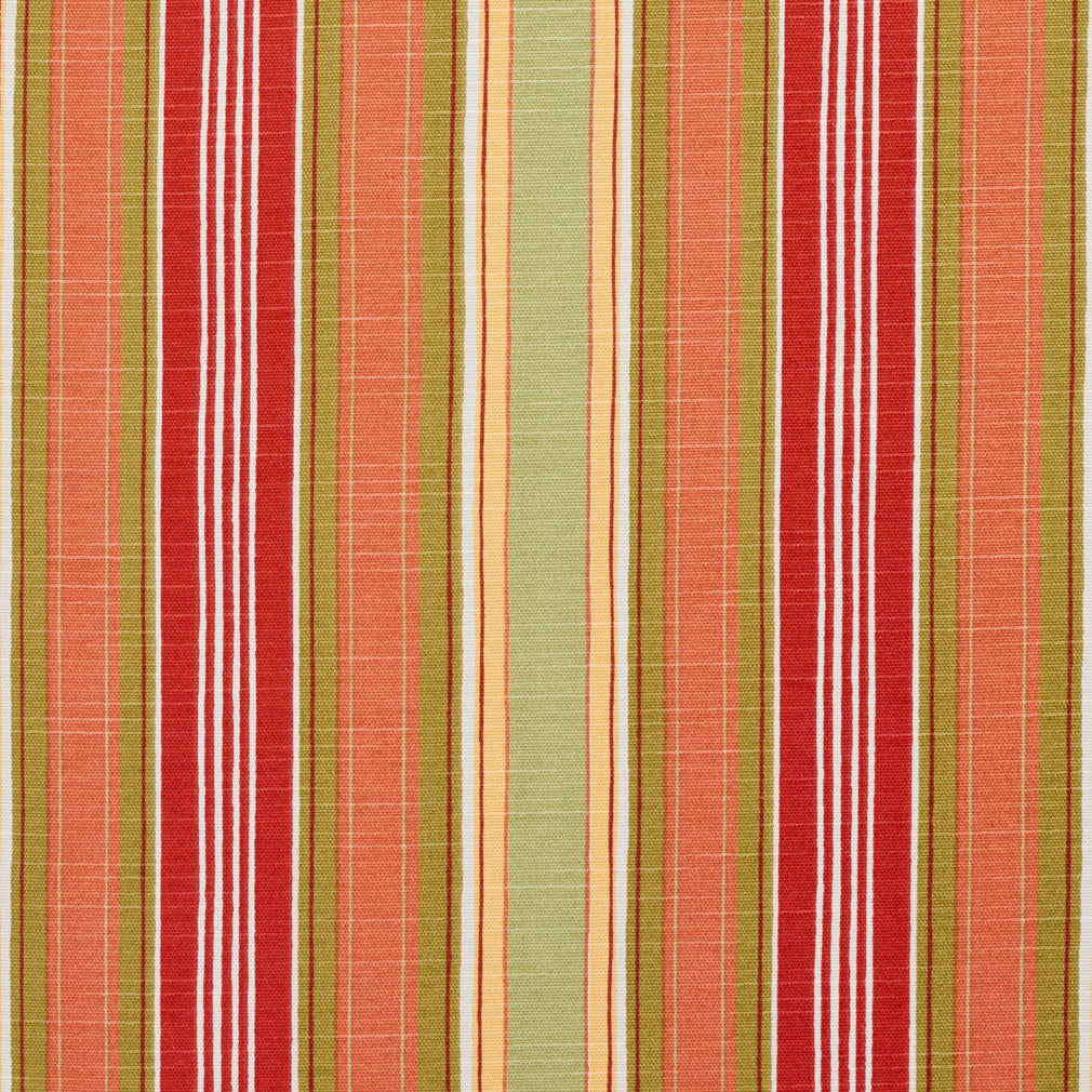 DERBY ORANGE  Upholstery and Drapery Striped Design