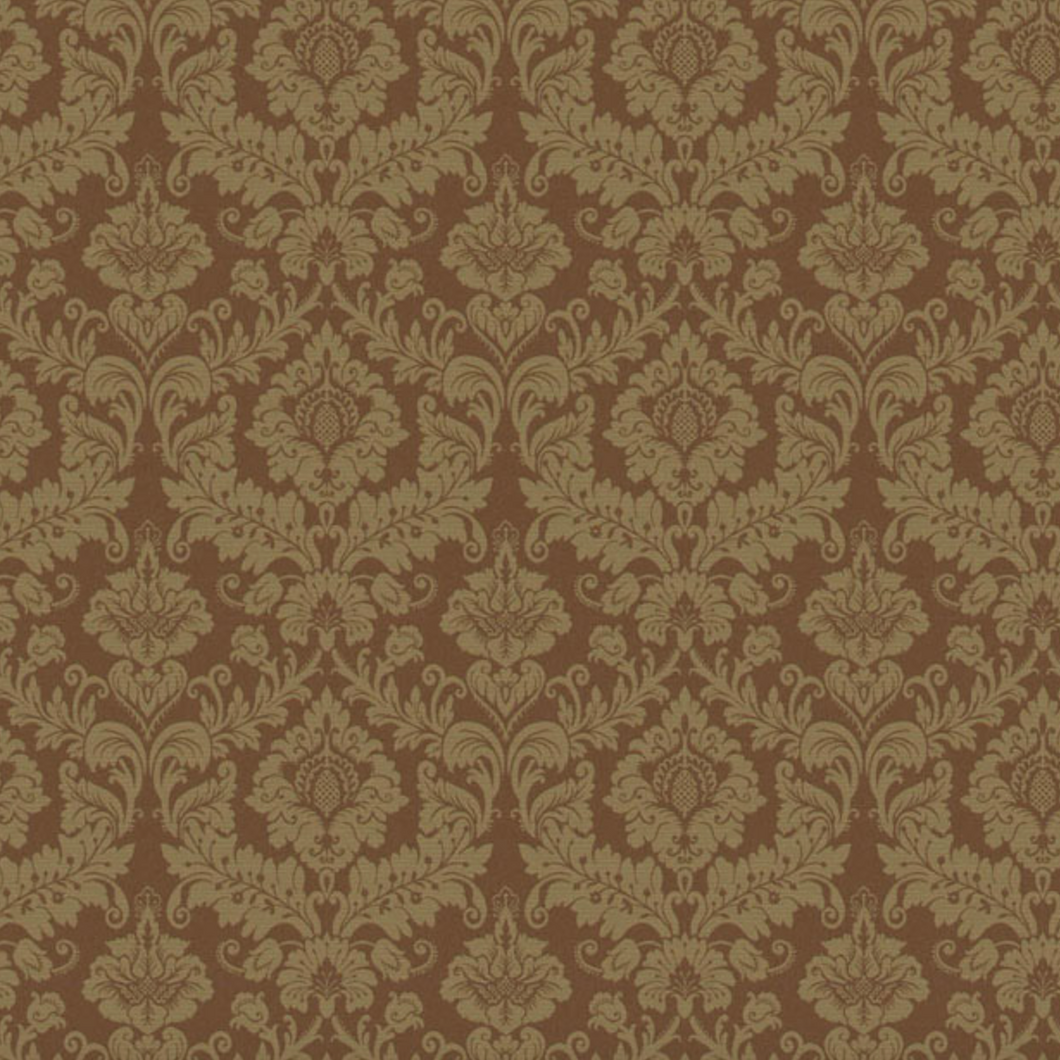 FLORENCIA COCOA Traditional Damask Upholstery and Drapery Design