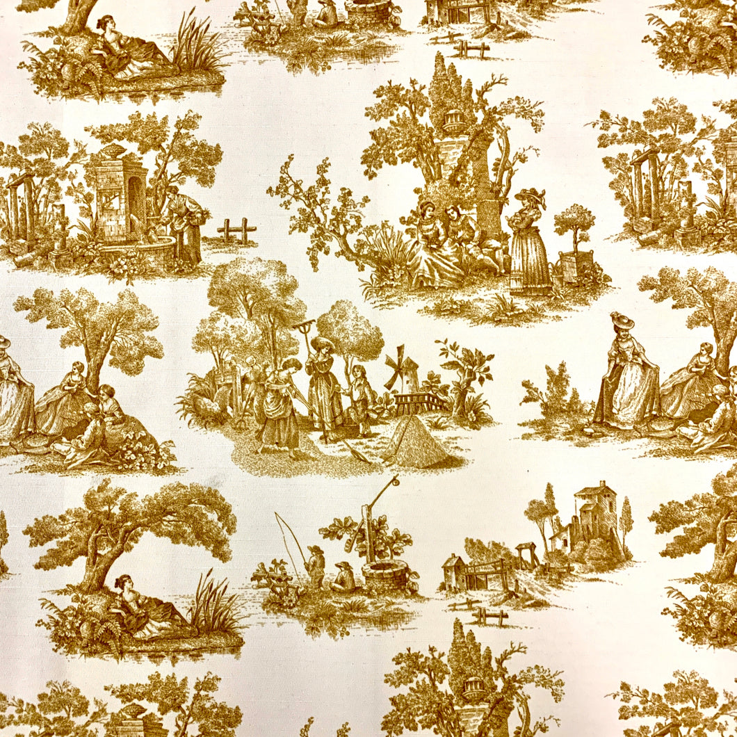 SAINT TROPEZ PROVIDENCE OLIVE Upholstery and Drapery Toile Design