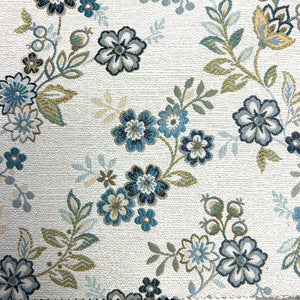 CLINTON BLUE Upholstery and Drapery Floral Design