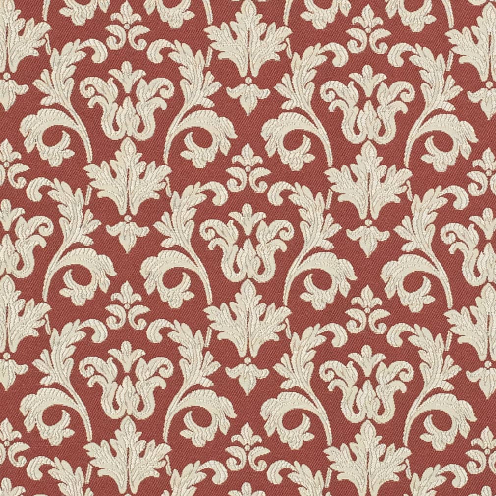 COOPER RED Upholstery and Drapery Damask Design