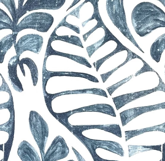 MARCOS INDIGO Upholstery and Drapery Printed Design (Min 4 Yrds. Order)
