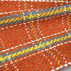 FUNNY RUST Upholstery Plaid Design