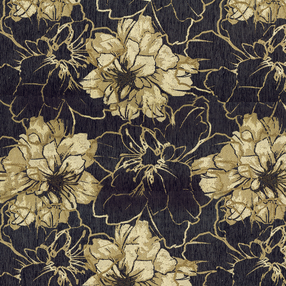 FOLIC COAL Upholstery and Drapery Floral Design
