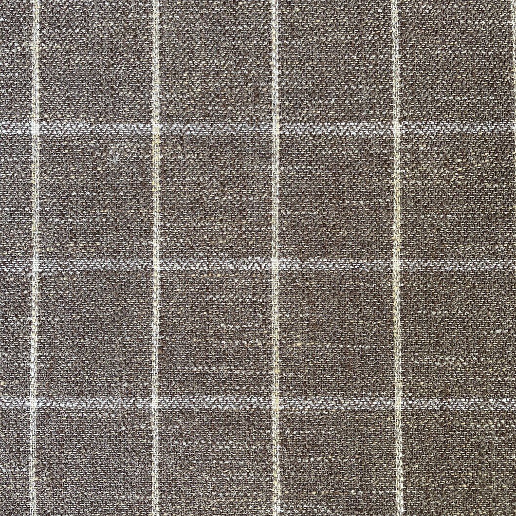 CALPE COCOA Upholstery and Drapery Plaid Check Design