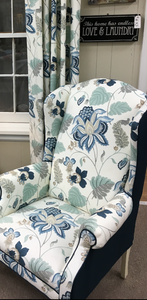 DALIA BLUE Drapery & Upholstery Design