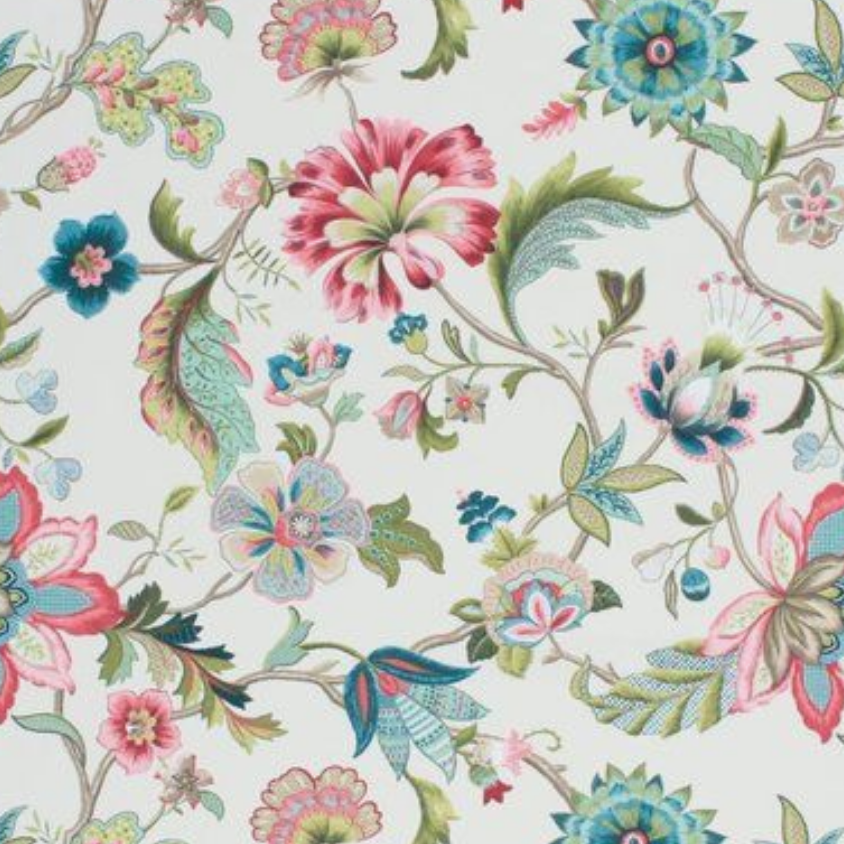 JACOBEAN ROSE Upholstery and Drapery Floral Design