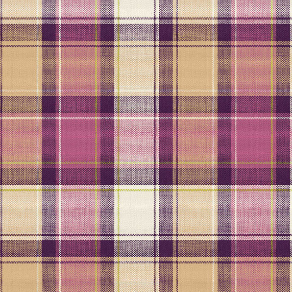 MANCHESTER GRAPE Upholstery and Drapery Plaid Print Design