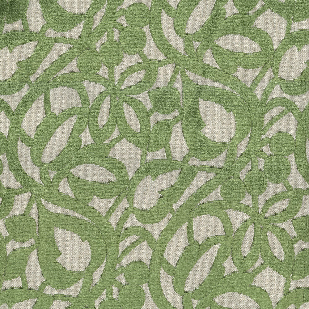 MIRAGE OLIVE Upholstery and Drapery Chenille Floral Design