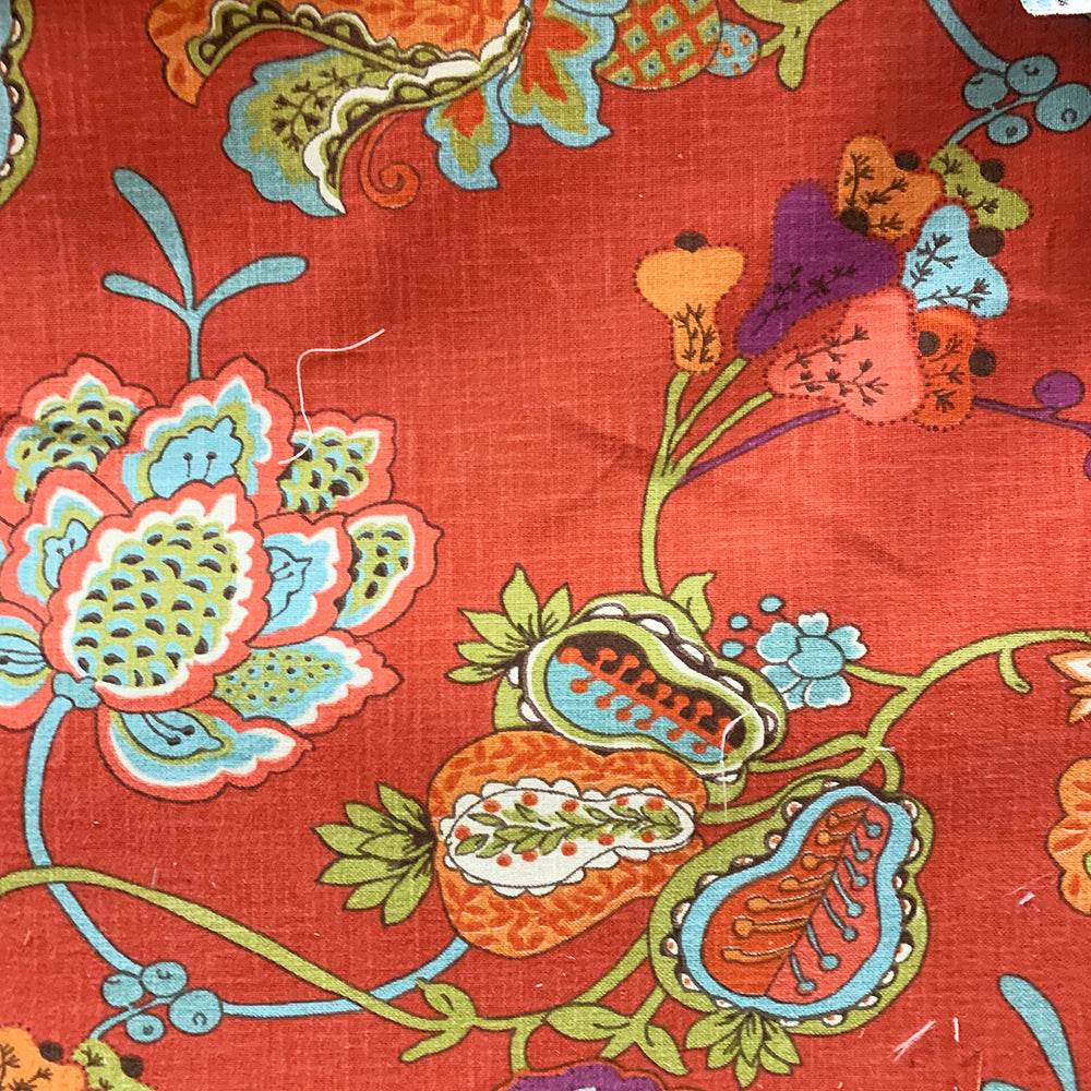 POEME JACOBEAN  Upholstery and Drapery Floral Print Design