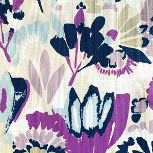 PURPLE PARTY Upholstery and Drapery Floral Print Design