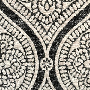 REGAZO BLACK Upholstery and Drapery Chenille Woven Design (Min. 3 YARDS ORDER)