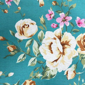 ROSALINDA TEAL Upholstery and Drapery Floral Design