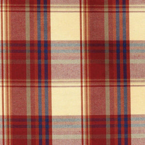 CARDIFF RED Upholstery and Drapery Plaid Check Design