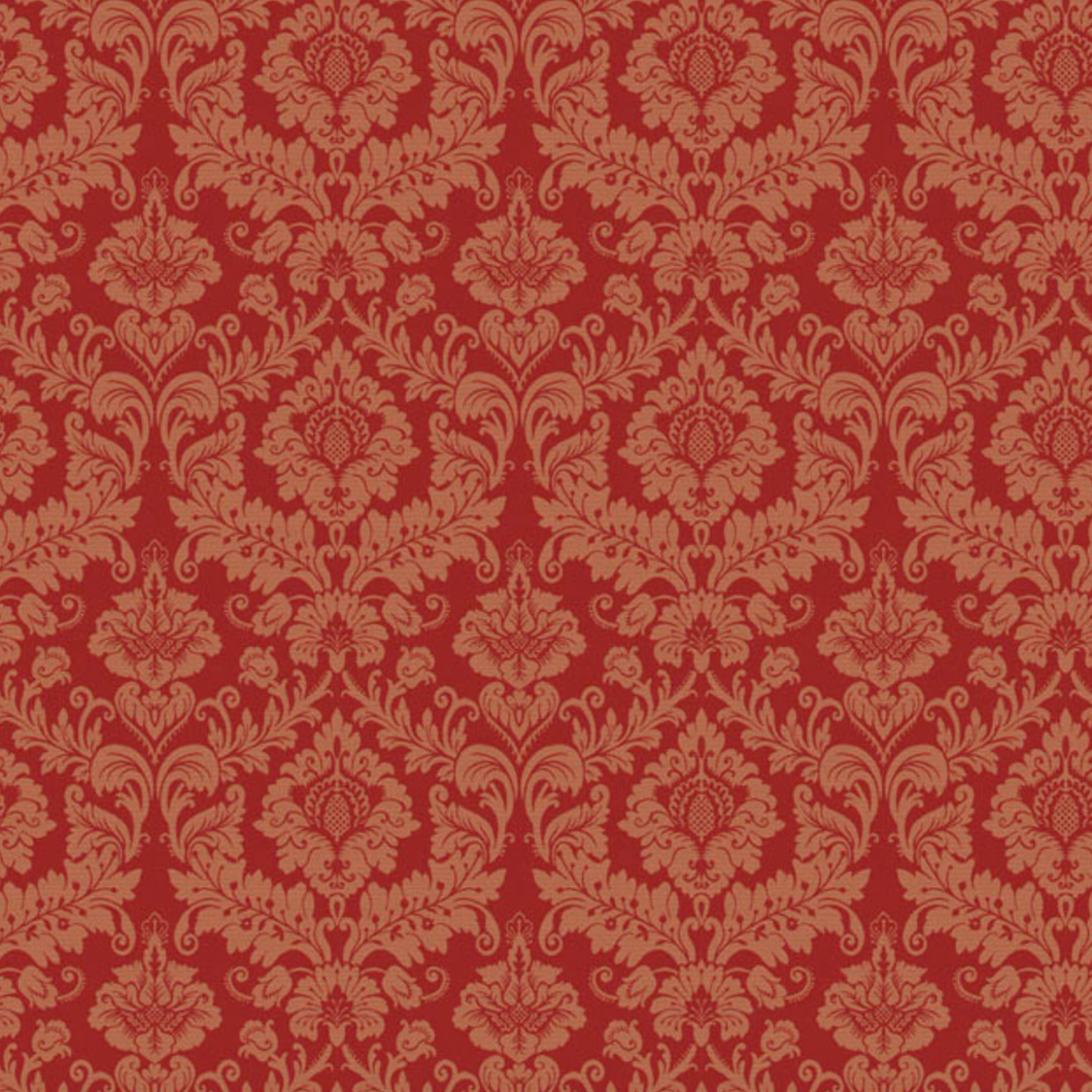 FLORENCIA BURGUNDY Traditional Damask Upholstery and Drapery Design