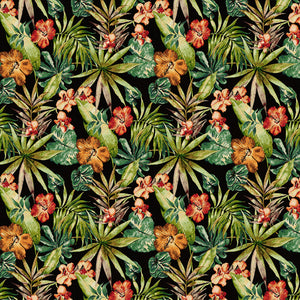 TROPIC NIGHT Upholstery and Drapery Tropical Floral Design
