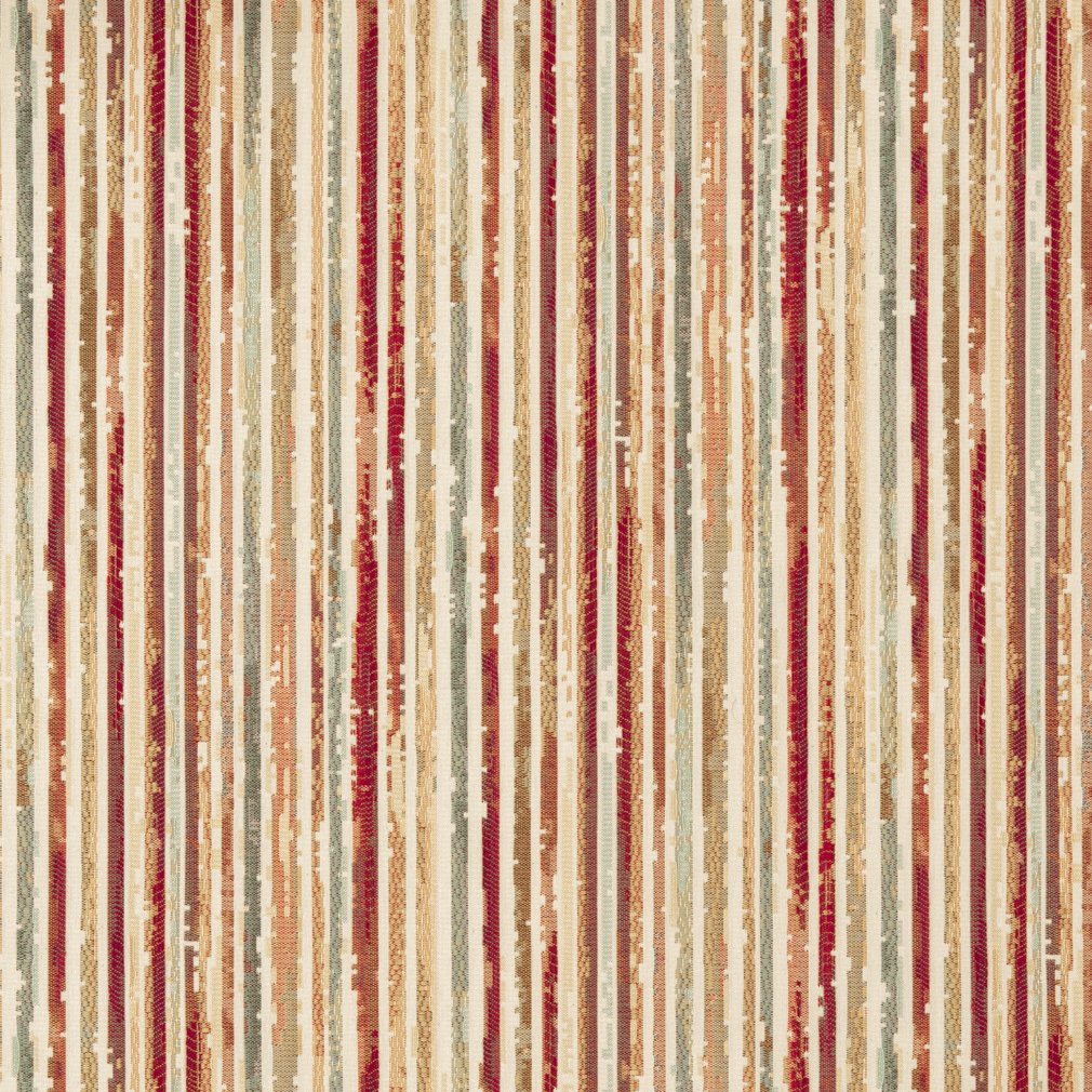 ALBANI RED Upholstery and Drapery Striped Woven Design