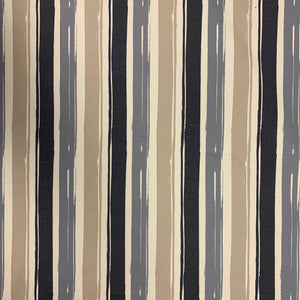 MILANO GRAY Striped Upholstery and Drapery Fabric