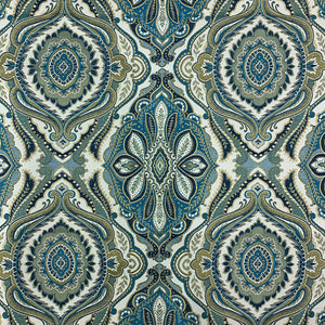 CLEOPATRA BLUE Upholstery and Drapery Medallion Design