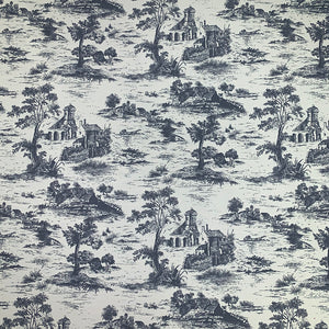 NAPOLEON PIERRE NAVY Upholstery and Drapery Toile Design