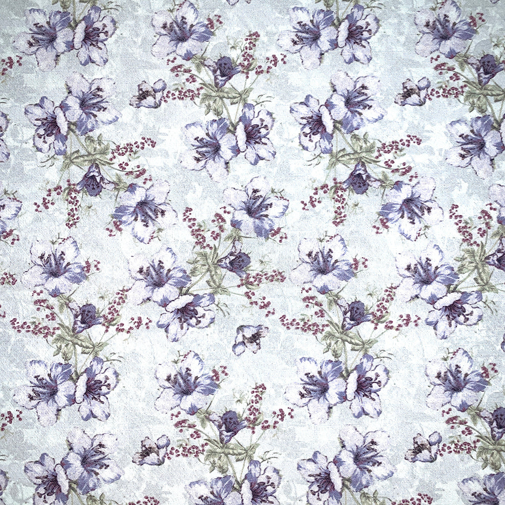 COUNTRY PURPLE Upholstery and Drapery Floral Design