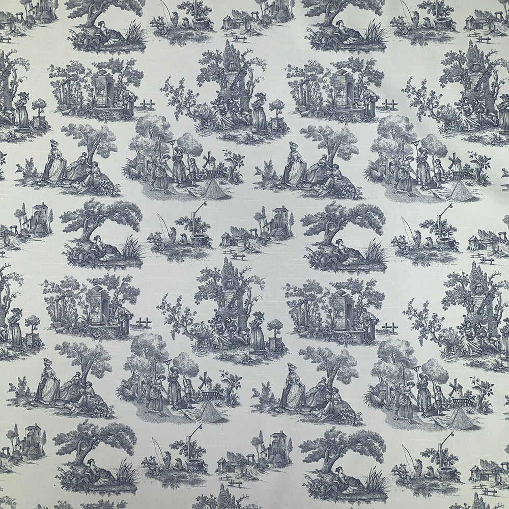 SAINT TROPEZ PROVENCE BLUE Upholstery and Drapery Toile Design