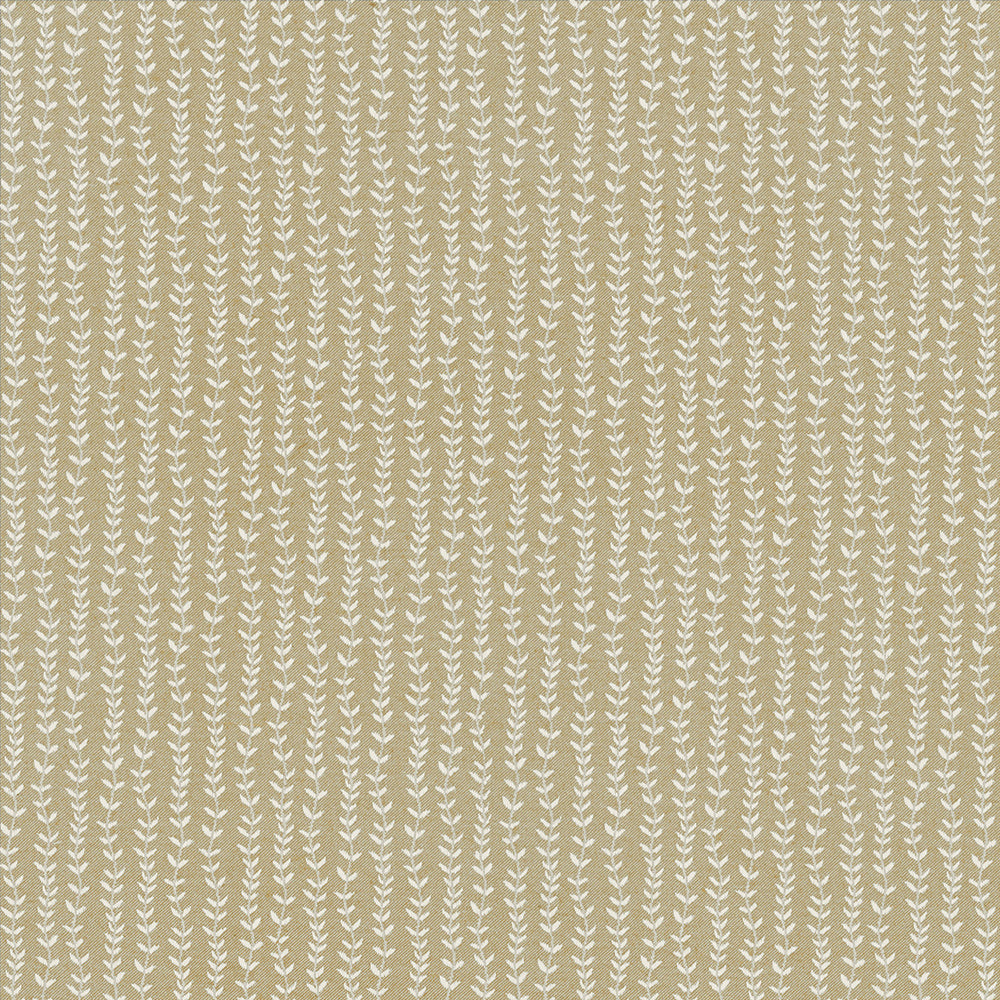SPRINGFIELD TAUPE Upholstery and Drapery Leaves Design