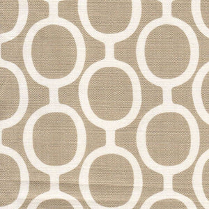 OVALS BEIGE Upholstery and Drapery Geometric Design
