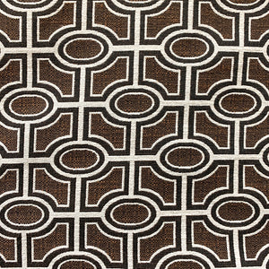 TOMS RIVER COCOA Upholstery and Drapery Geometric Woven Design