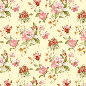 VENECIA CREAM Upholstery and Drapery Floral Print Design